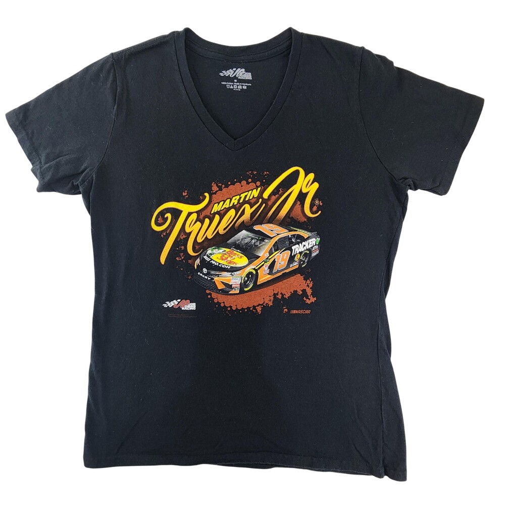 Martin Truex Jr Shirt Womens Medium Black NASCAR Auto Racing Joe Gibbs Racing - Picture 1 of 9